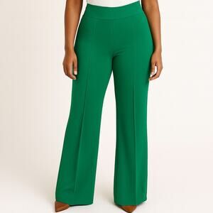 Valentine Apparel Green Wide Leg Pants Women’s Medium High Rise 36” Inseam